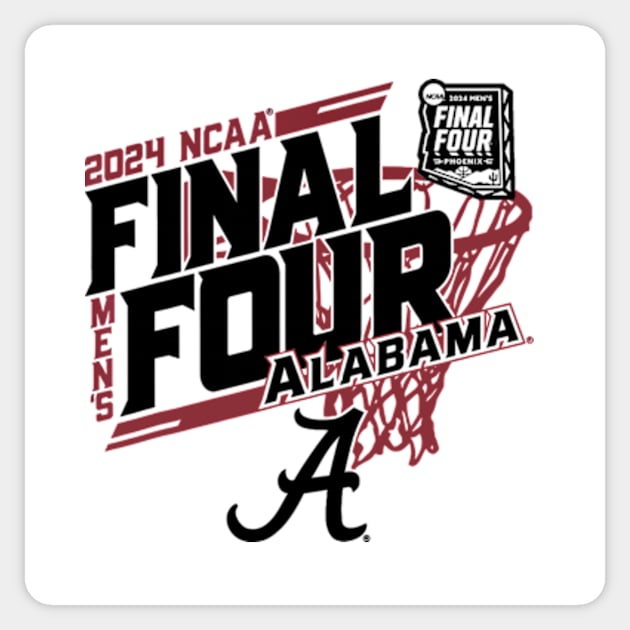 Alabama Crimson Tide Final Four 2024 March Madness Sticker by YASSIN DESIGNER